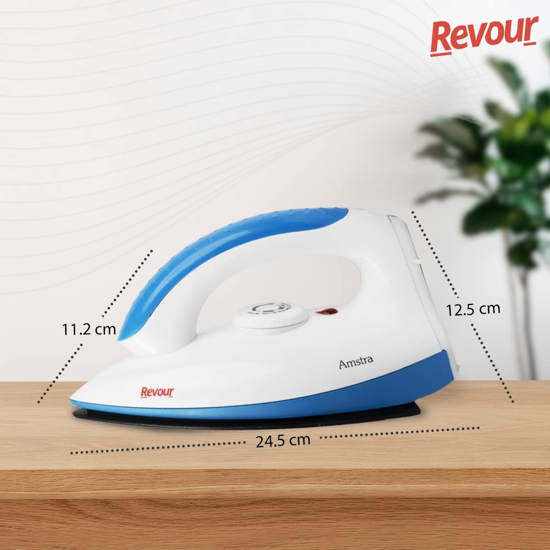 Revour Amstra 1000W Dry Iron (White and Blue)